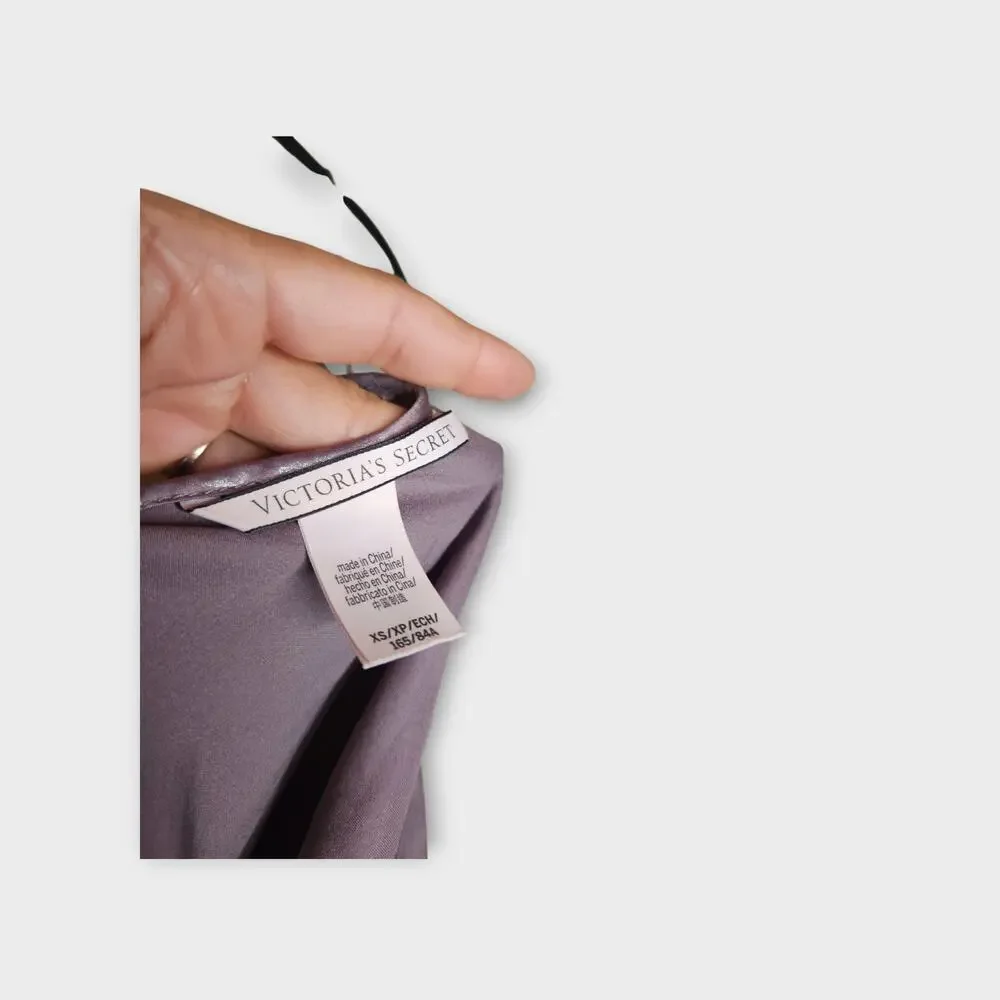 Victoria’s Secret Womens Purple Satin Leopard Cami XS Y2K Slip Strappy Back - Picture 5 of 7